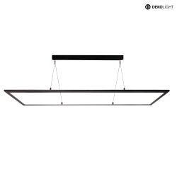 pendant luminaire EVENT-PANEL TRANSPARENT RGBNW up / down, dimmable, RGBW IP20, clear, black, transparent dimmable