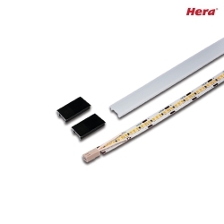 Banda lumisona LED 2-LINK FLOOD medio IP20 Opale, Nero dimmerabile 10,4W 565lm 3000K CRI 90-100 60cm