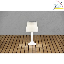 Lampada da tavolo ASSISI IP44, Raso, Bianco 